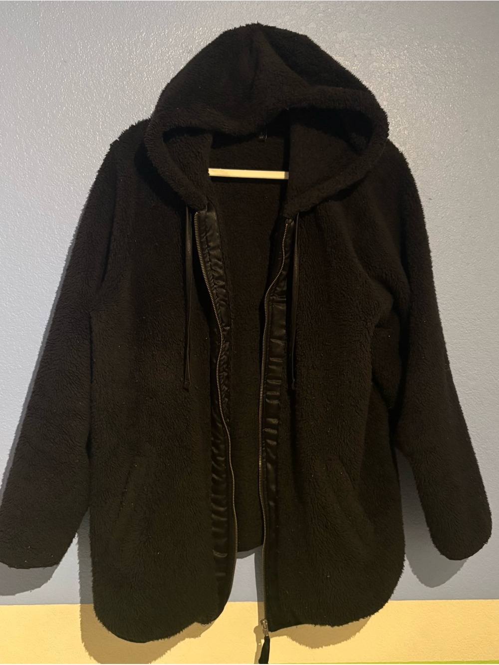 torrid Black Hooded Teddy Jacket